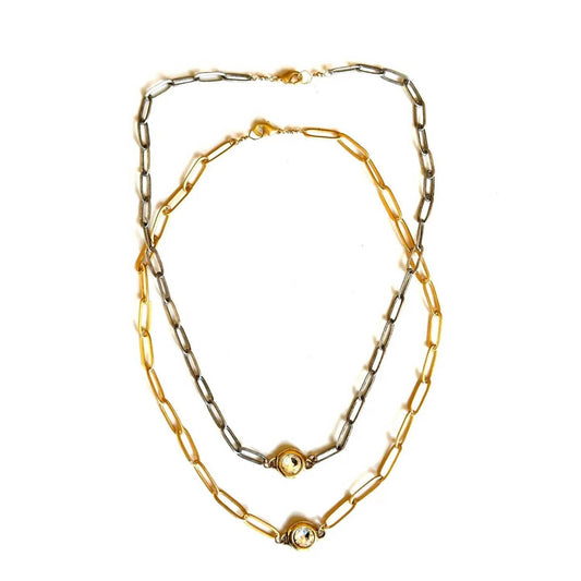 CV Designs - Women's Dainty Crystal Link Necklaces - Rack Hunt -