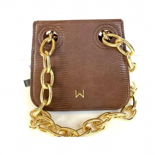 Women's Lizard Embossed Vegan Shoulder Bag