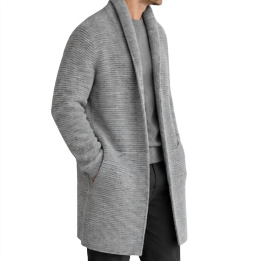 Men's Ribbed Knit Oversized Cardigan