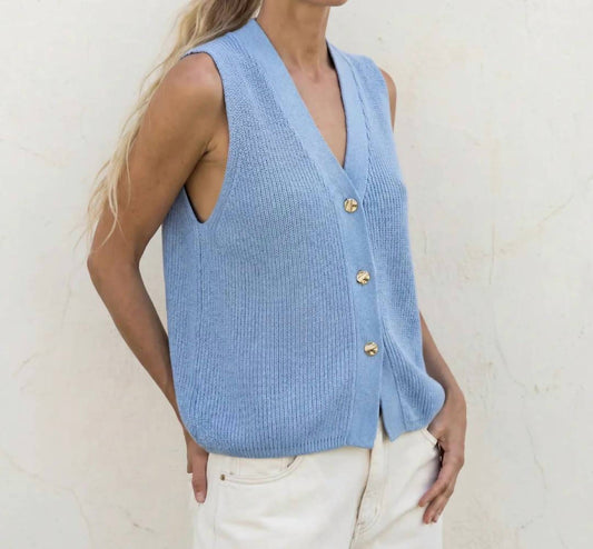 Relaxed Silhouette Button Vest