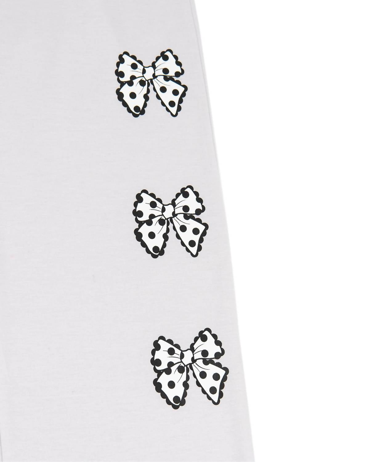 Girl's Polka Dot Bow Trio Wide Leg Sweatpants
