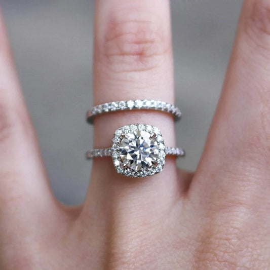 Allyanna Gifts - Women's Moissanite Wedding Ring Set - Rack Hunt