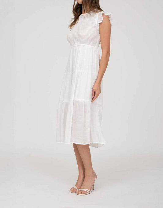 Smocked Tiered Midi Dress