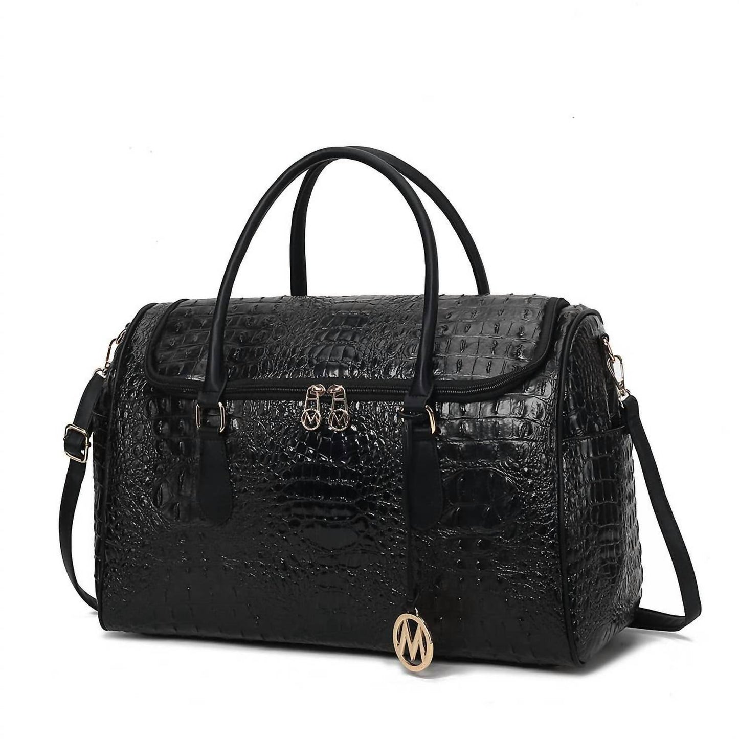 Women’s Rina Crocodile Embossed Duffle Bag