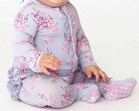 Jules Ruffled Zippered Footies