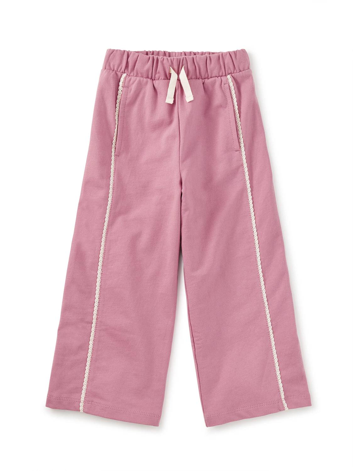 Girl's Lace Trim Track Pants