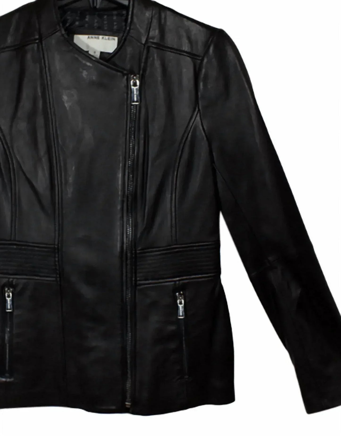 ANNE KLEIN - Women's Leather Scuba Jacket - Rack Hunt