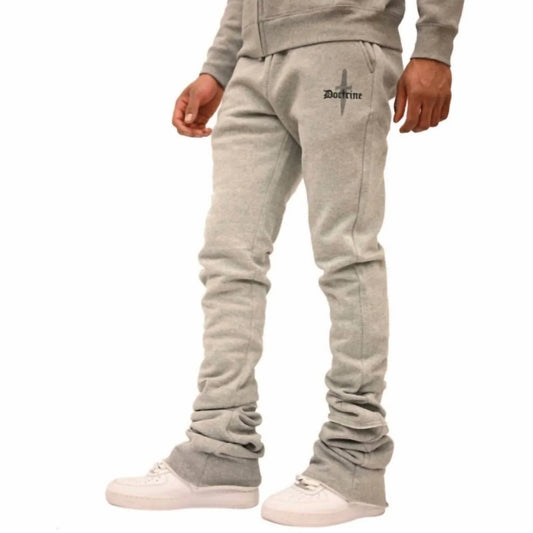 Doctrine - Dagger Stacked Flared Joggers Pants - alternate view - Rack Hunt