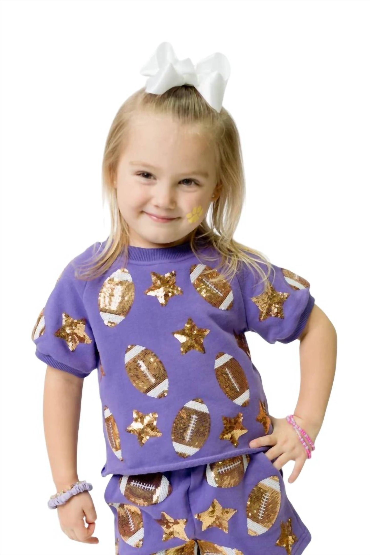 Girls Football Tee And Short Set