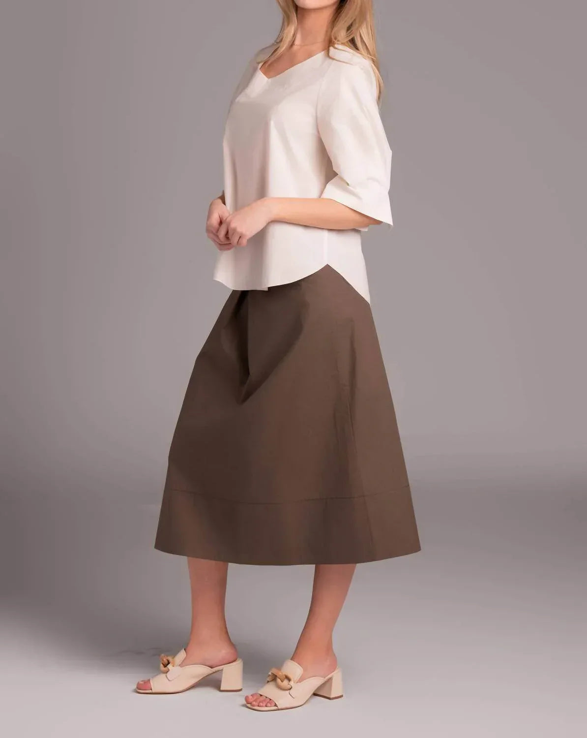 Susanne Bommer - Cotton V-neck Top - Rack Hunt