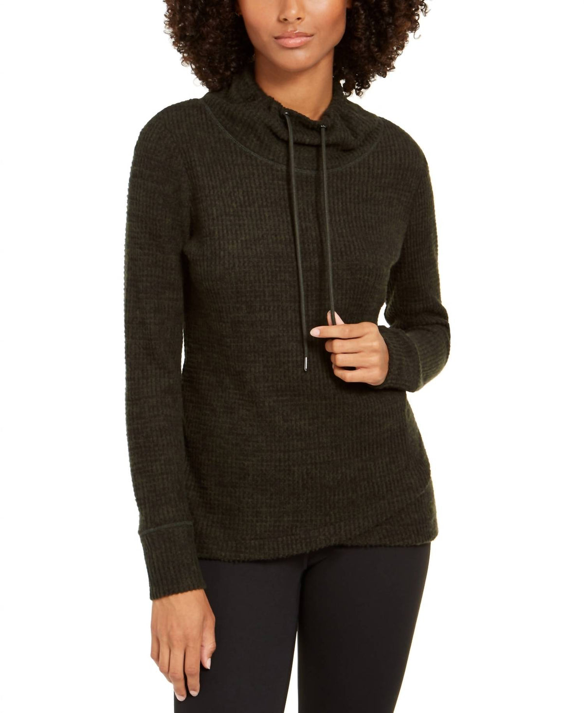Women's Activewear Cowl Neck Tulip Hem Top