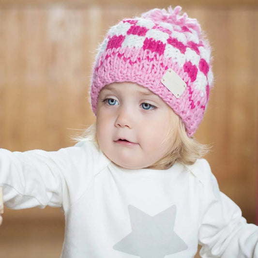Blade and Rose - Baby Checkered Pompom Bobble Hat - Rack Hunt
