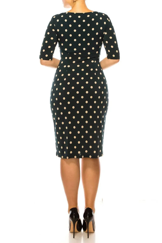 Connected Apparel - Pleated Waist Sheath Dress - Rack Hunt