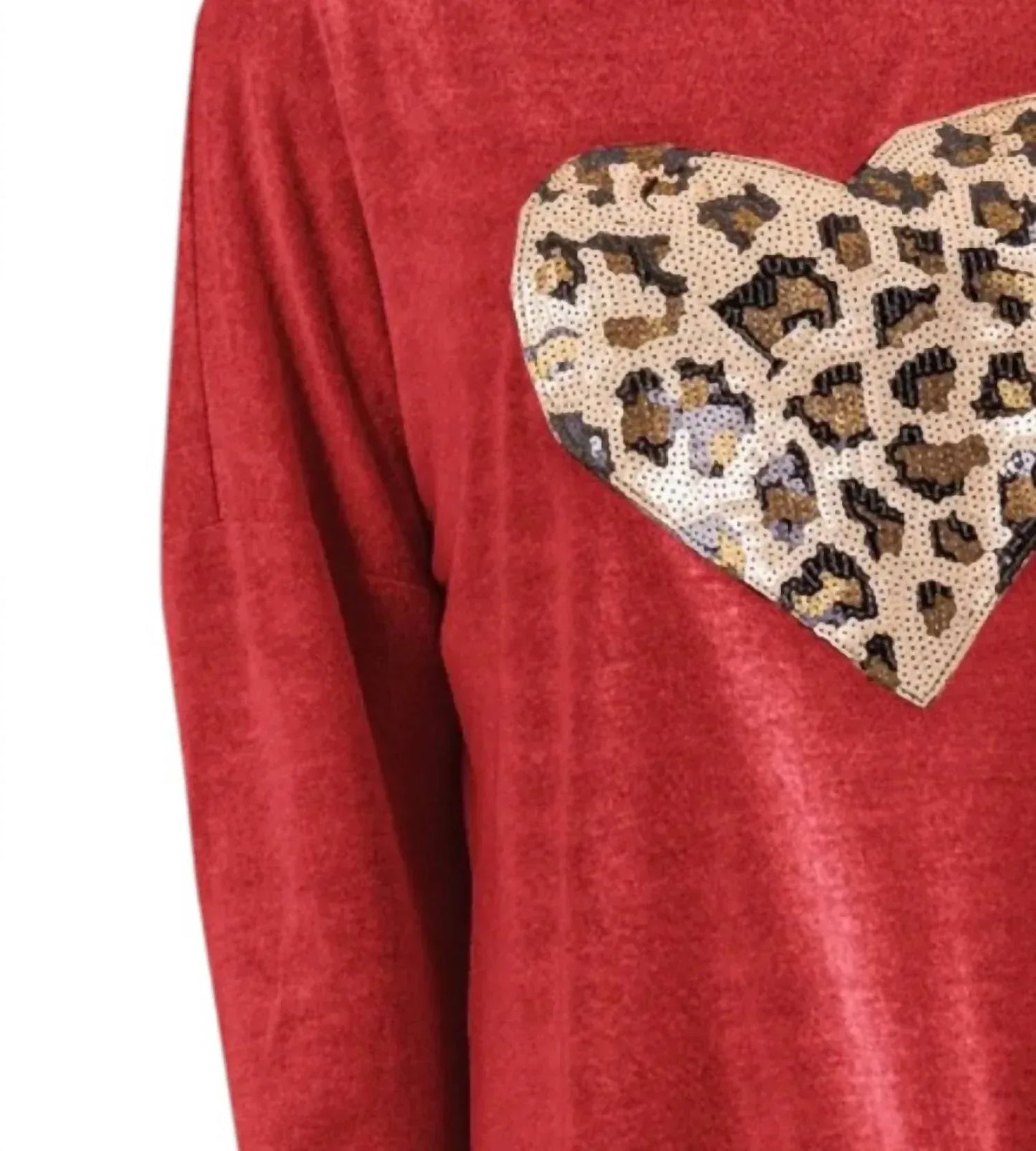 Heimish USA - Leopard Sequins Heart Top - Rack Hunt
