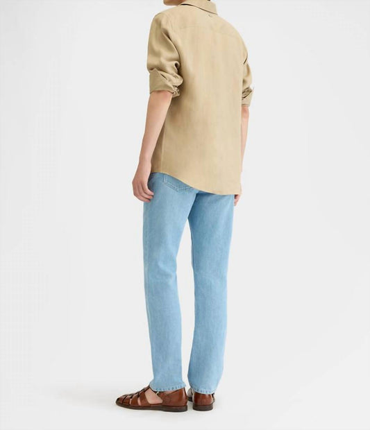 Cotton Linen Straight Leg Jean
