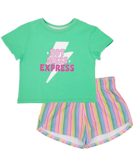 Girl's Glitter Hot Mess Express Boxy Tee