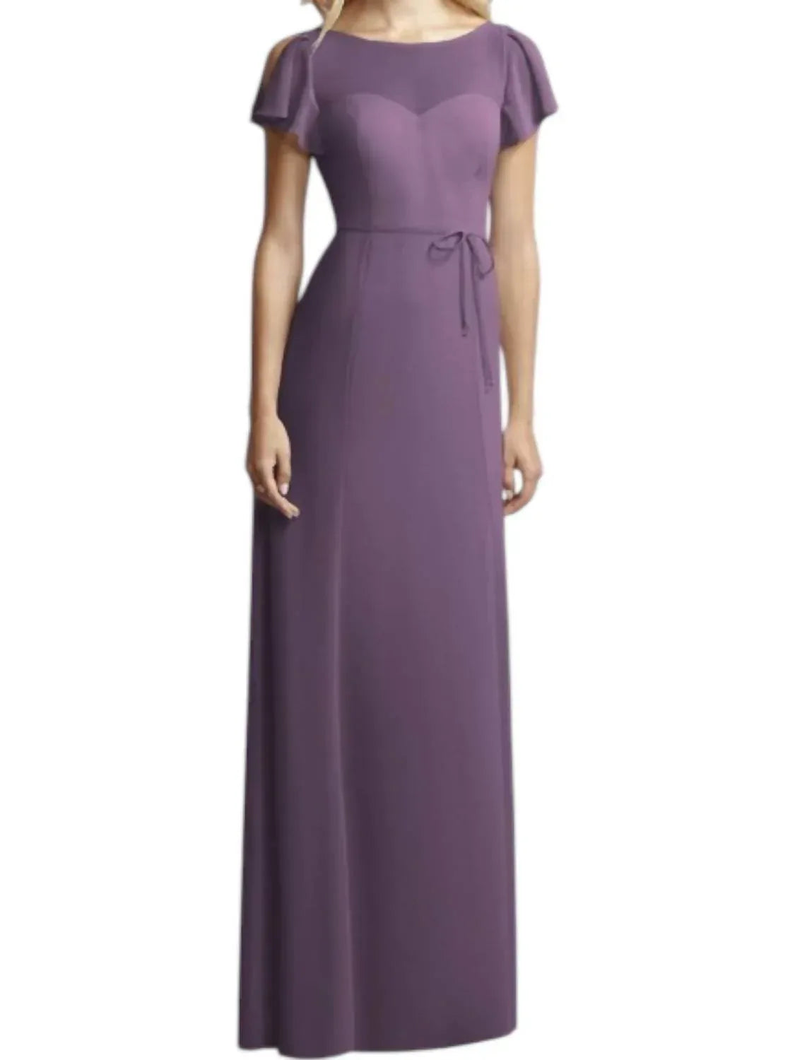 Jenny Yoo - Flutter Sleeve Illusion Dress - Rack Hunt