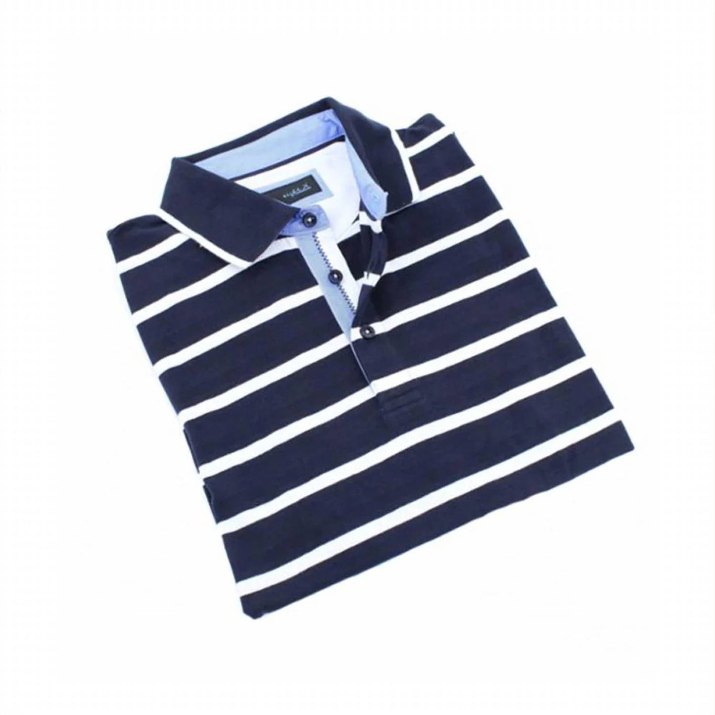 Men's Striped Polo With Trim
