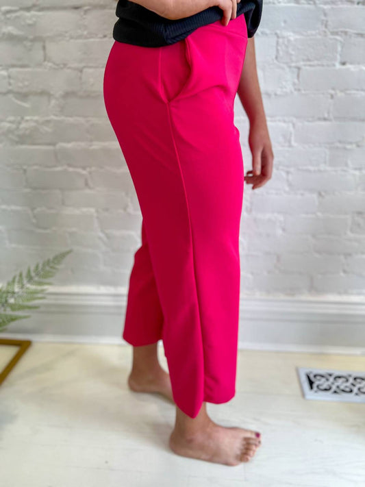 Lucy Wide Leg Stretchy Crop Pants