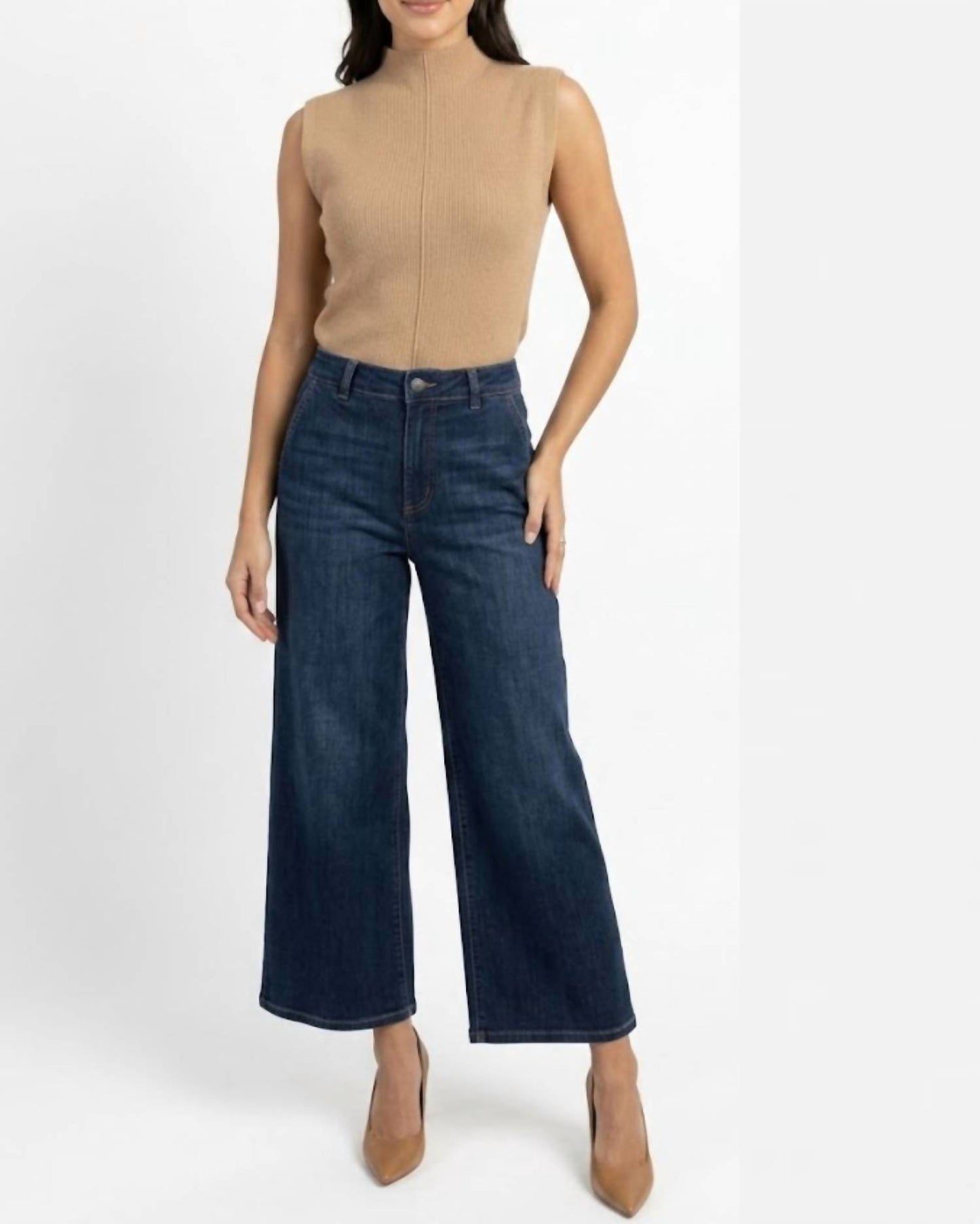 Skyrise Wide Leg With Tulip Hem Jeans