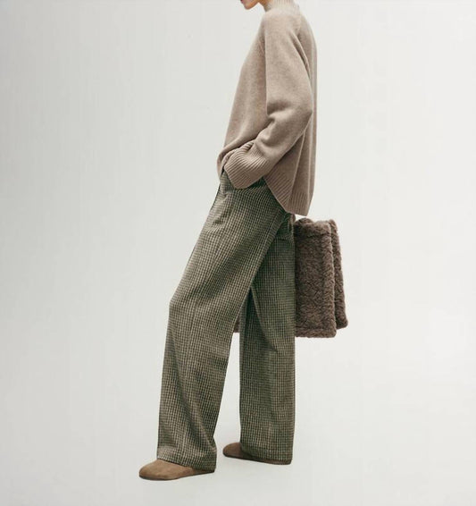 Mock Neck Loose Fit Cashmere Sweater