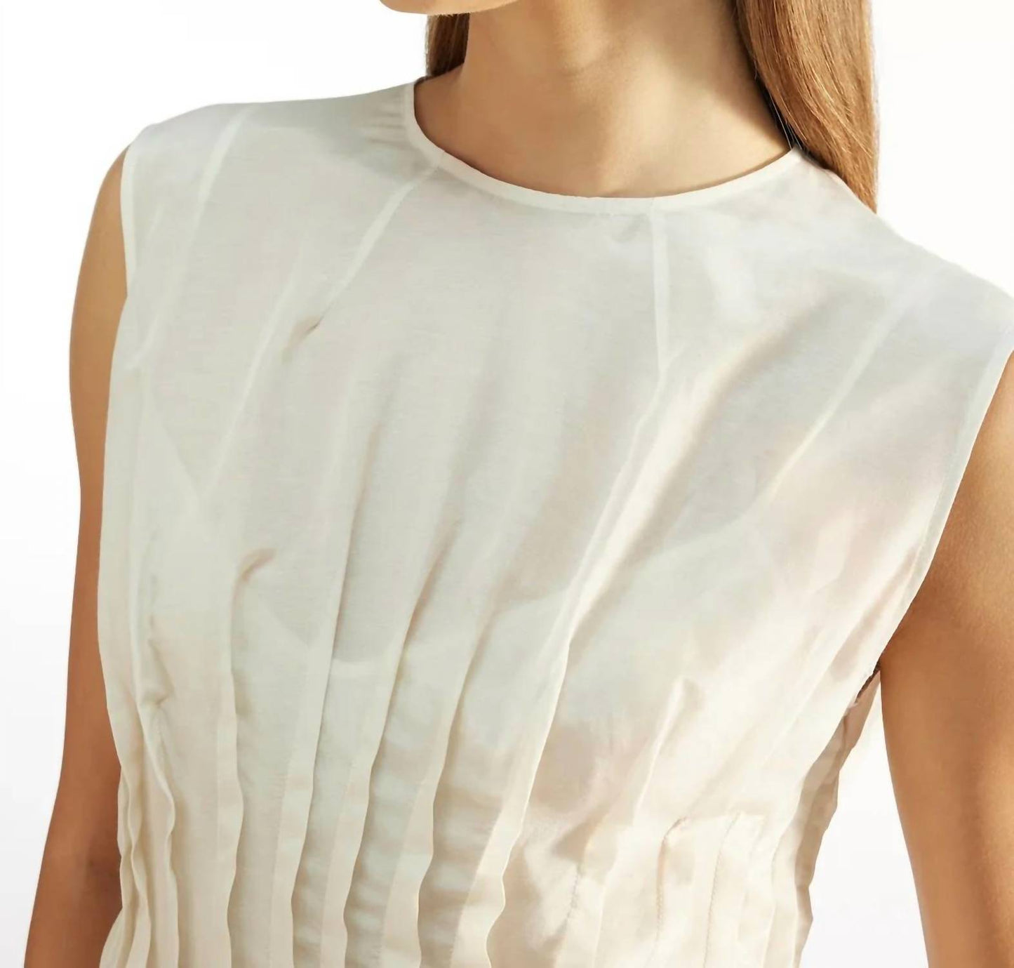 Ruffle Waist Sleeveless Top