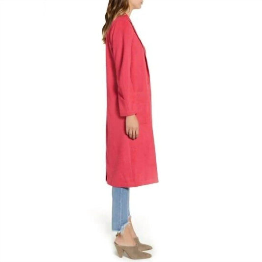 Leith - Single Button Belted Salmon Barbiecoro Oversized Jacket - Rack Hunt -