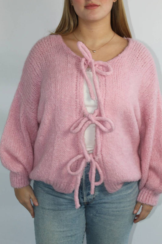 Wool Tie Cardigan