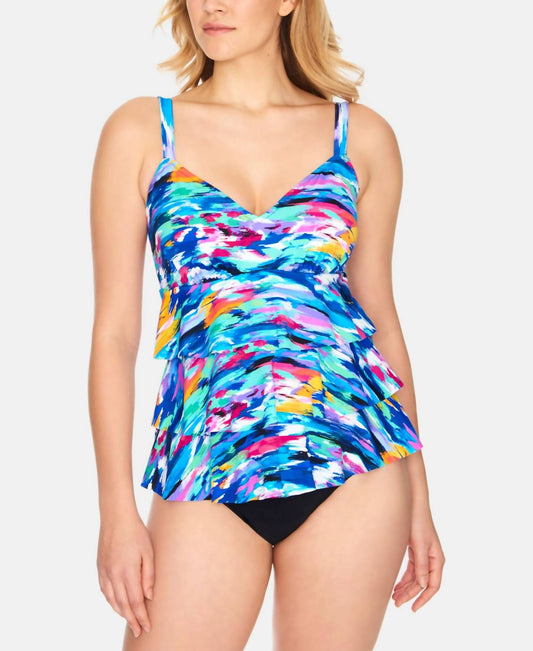 Winning Streak Tiered Tummy Control One Piece Swimsuit