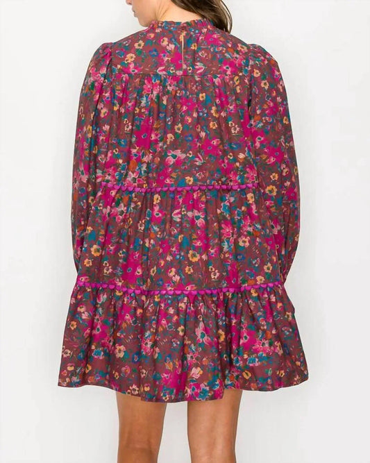Love Wednesday - Wild Flower Print Cotton Mini Dress - Rack Hunt