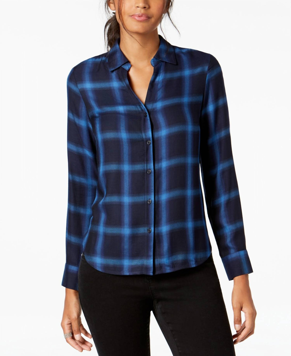 Plaid Button Front Shirt