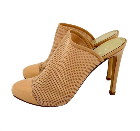 Katia Giannini - Women's Designer Pumps Leather and Mesh Mules Slip On - Rack Hunt -