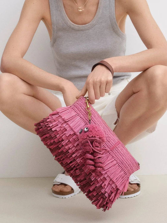 Women's Bow Clutch Shag