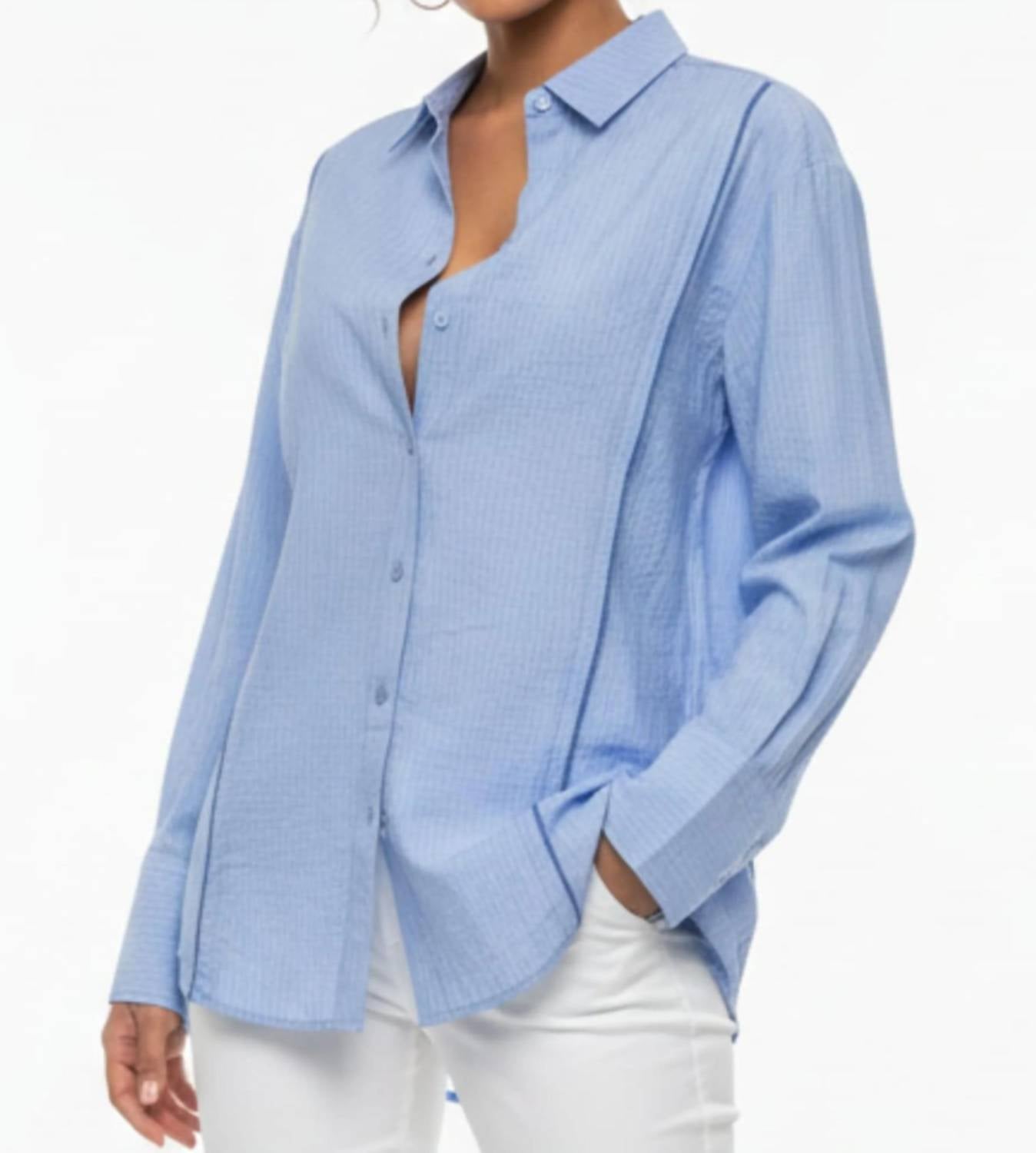 Textured Button-down Shirt