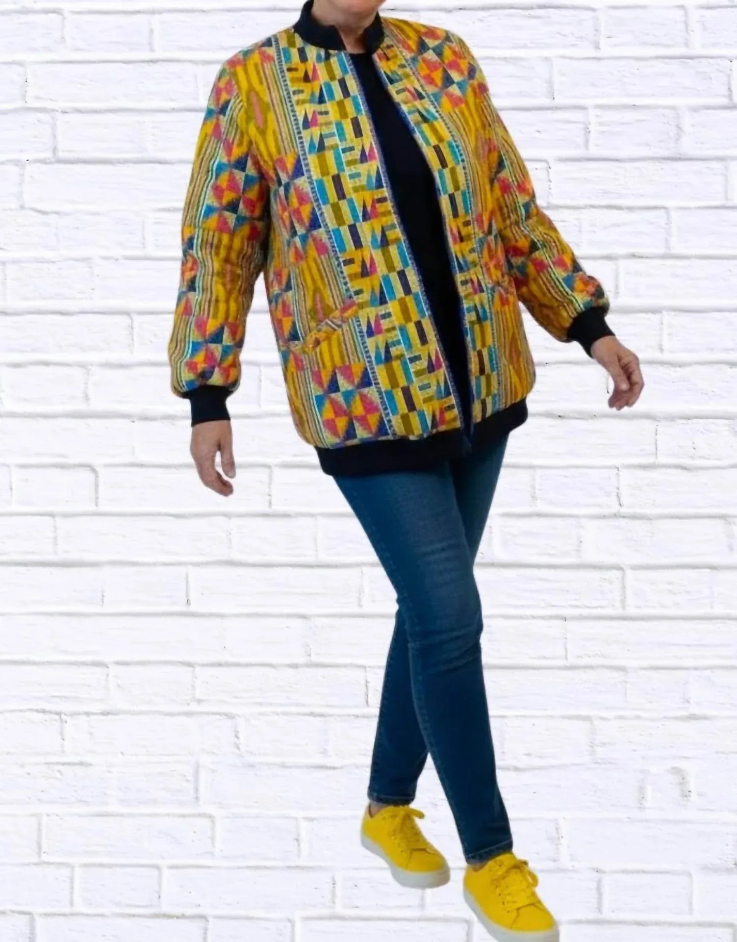 Diva USA - Maddy Traditional Bomber Printed Ethnic Jacket - Rack Hunt