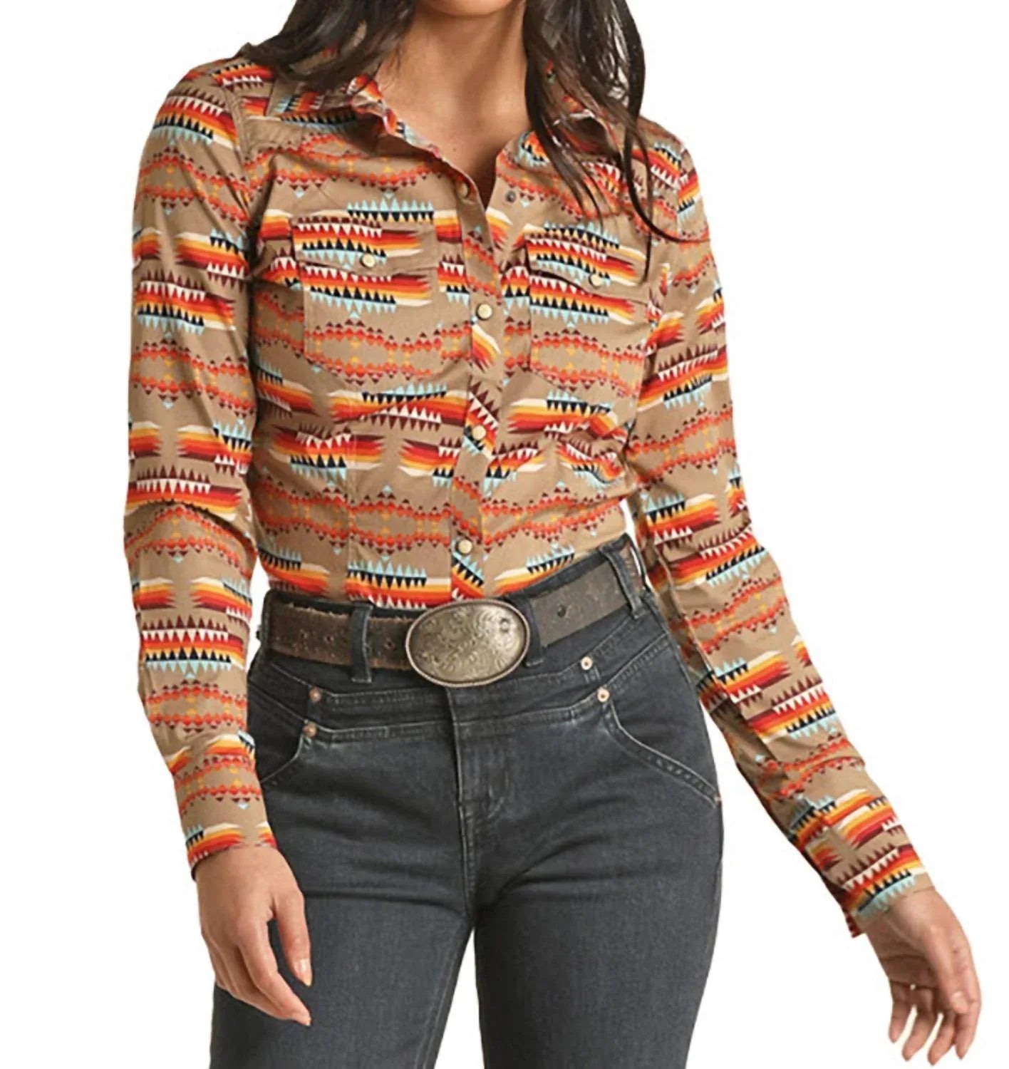 Rock & Roll Cowgirl - Aztec Snap Western Shirt - Rack Hunt