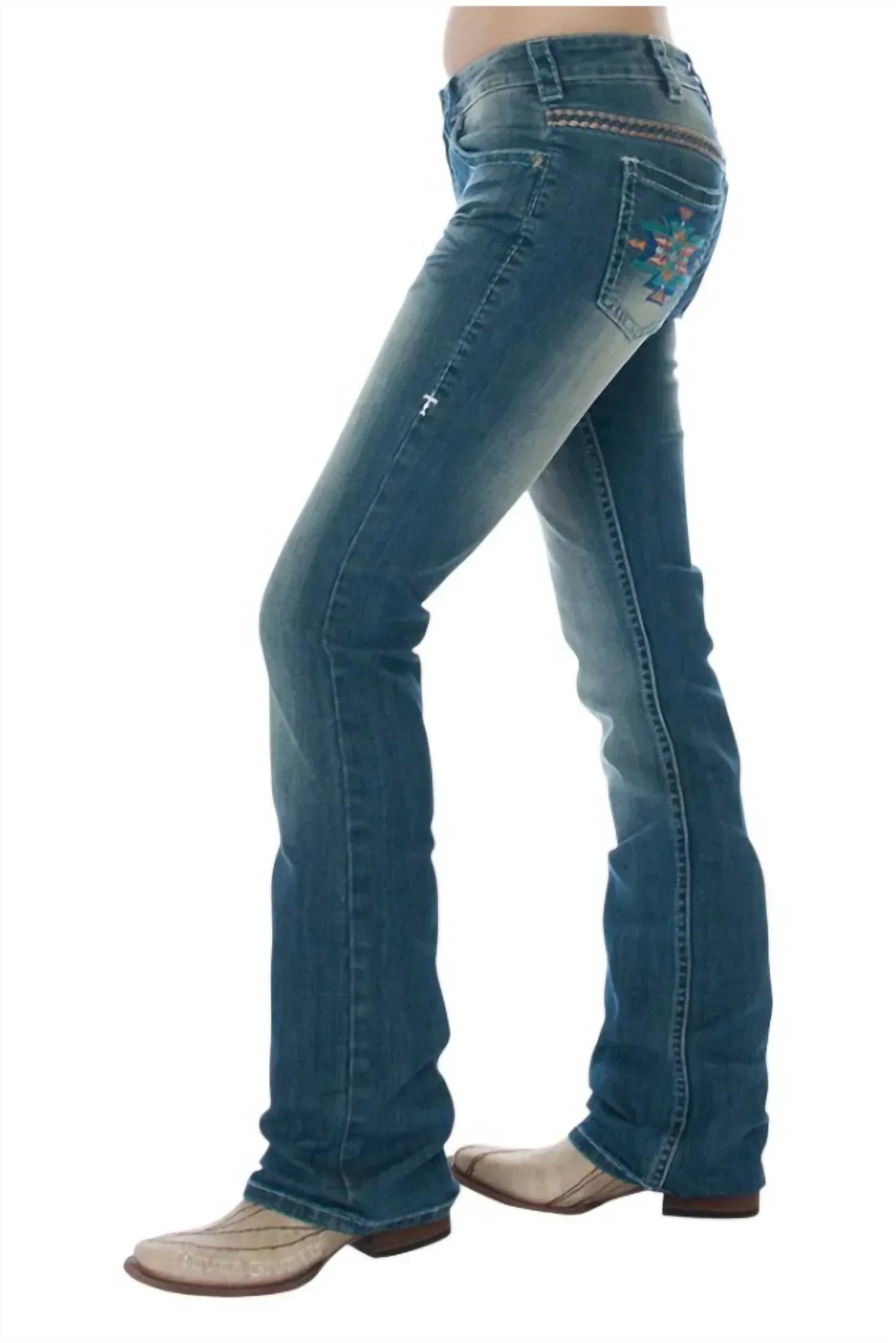 Cowgirl Tuff - Women's Bold Aztec Jeans - Rack Hunt