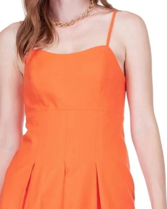 Pleated Block Sundress