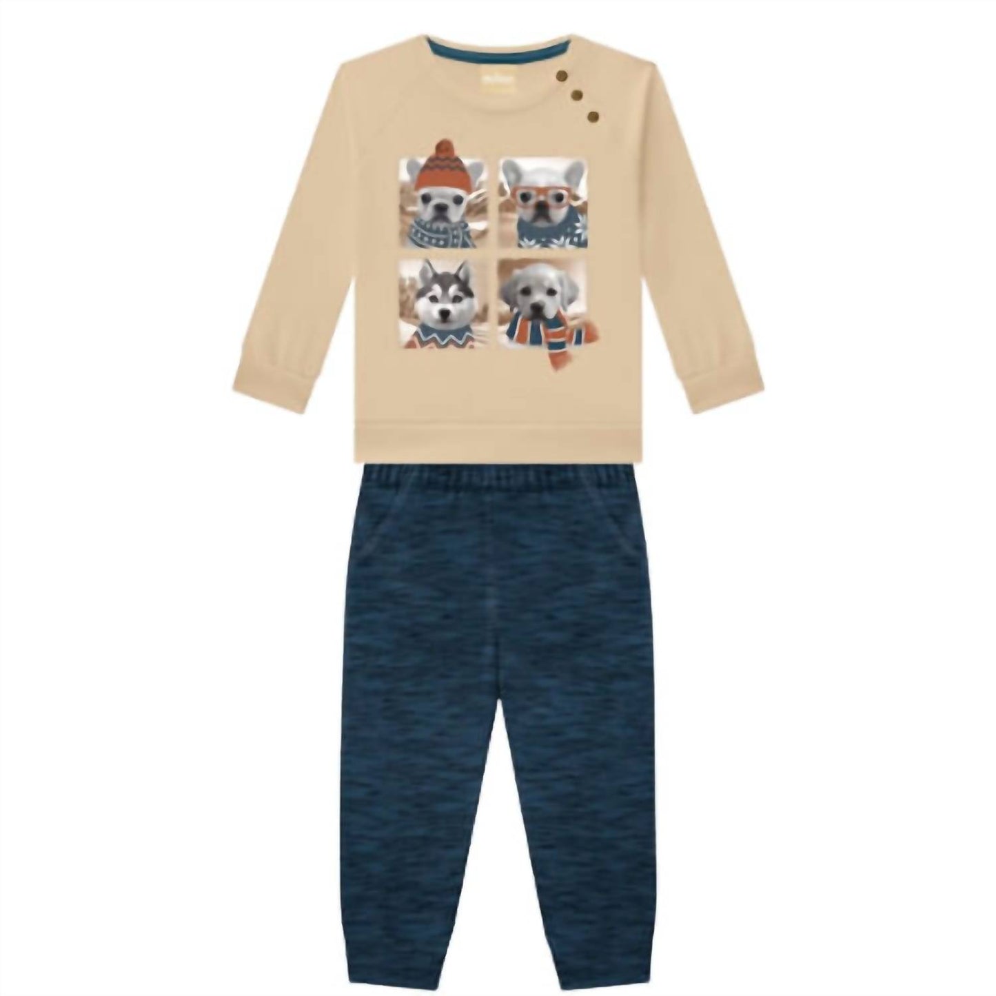 Boys Festive Pups With Joggers Set