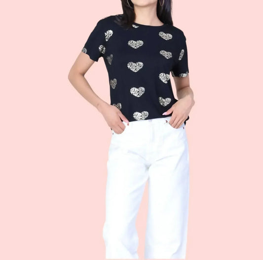 Diverse Group - Heart Gold Print Tee - Rack Hunt
