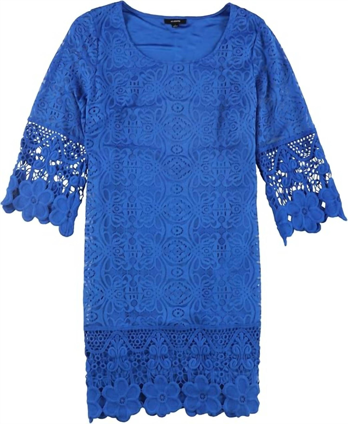 Women's Crochet Trim Illusion Dress
