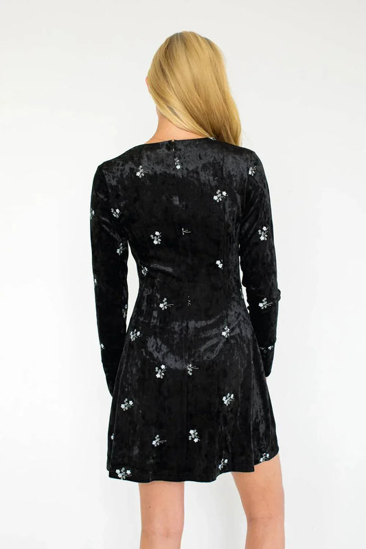 KESTAN - Talia Velvet Mini Dress - Rack Hunt