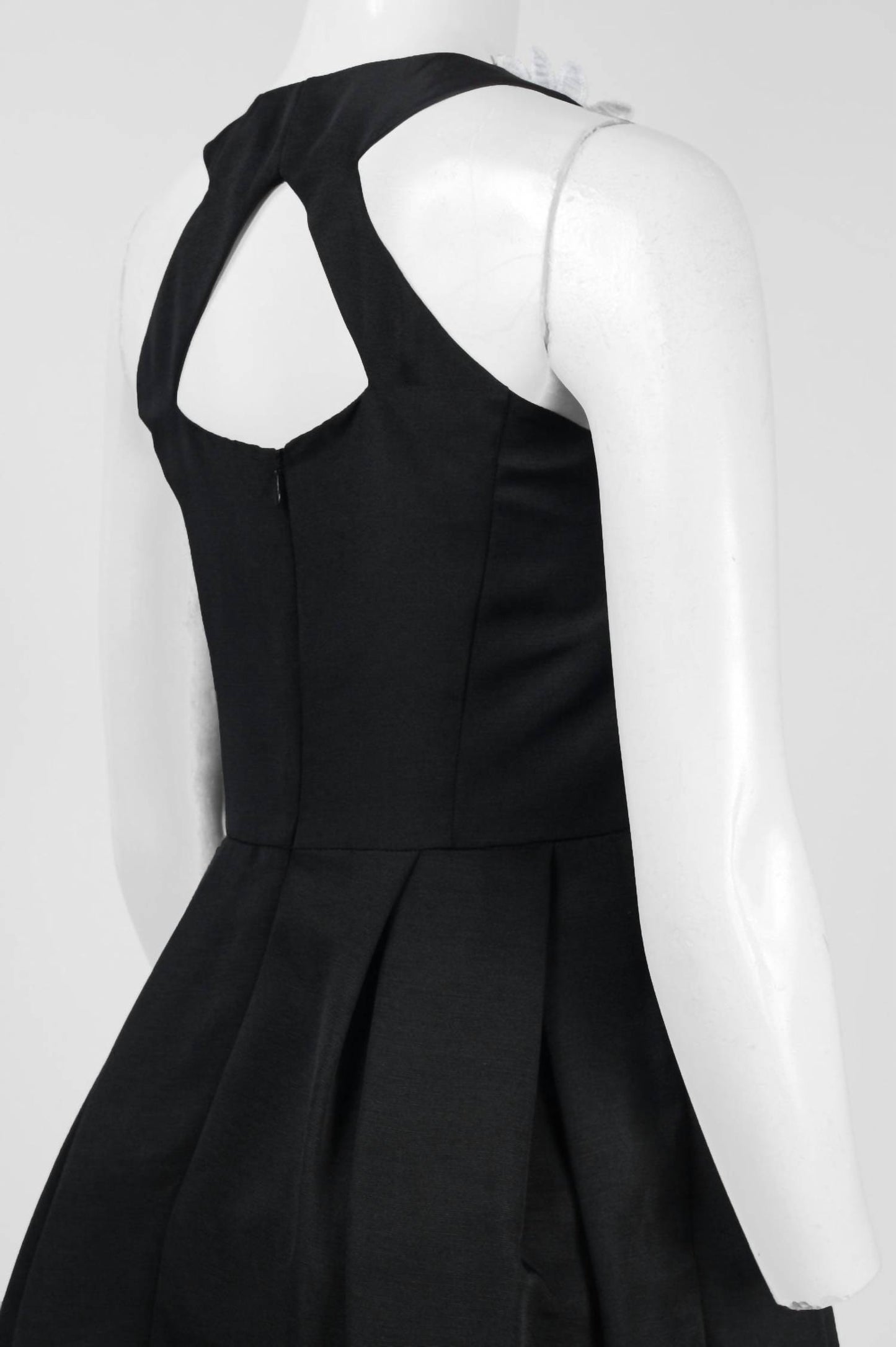 Sleeveless Flower Applique Ottoman Dress
