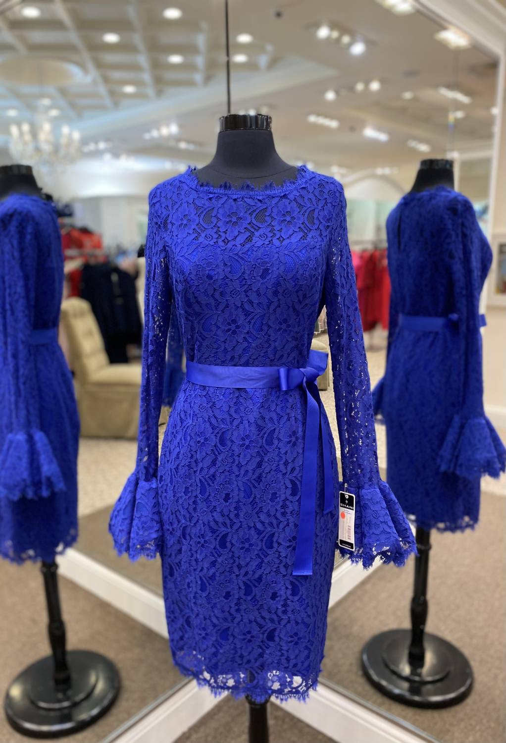 Bell Sleeve Lace Sheath Dress