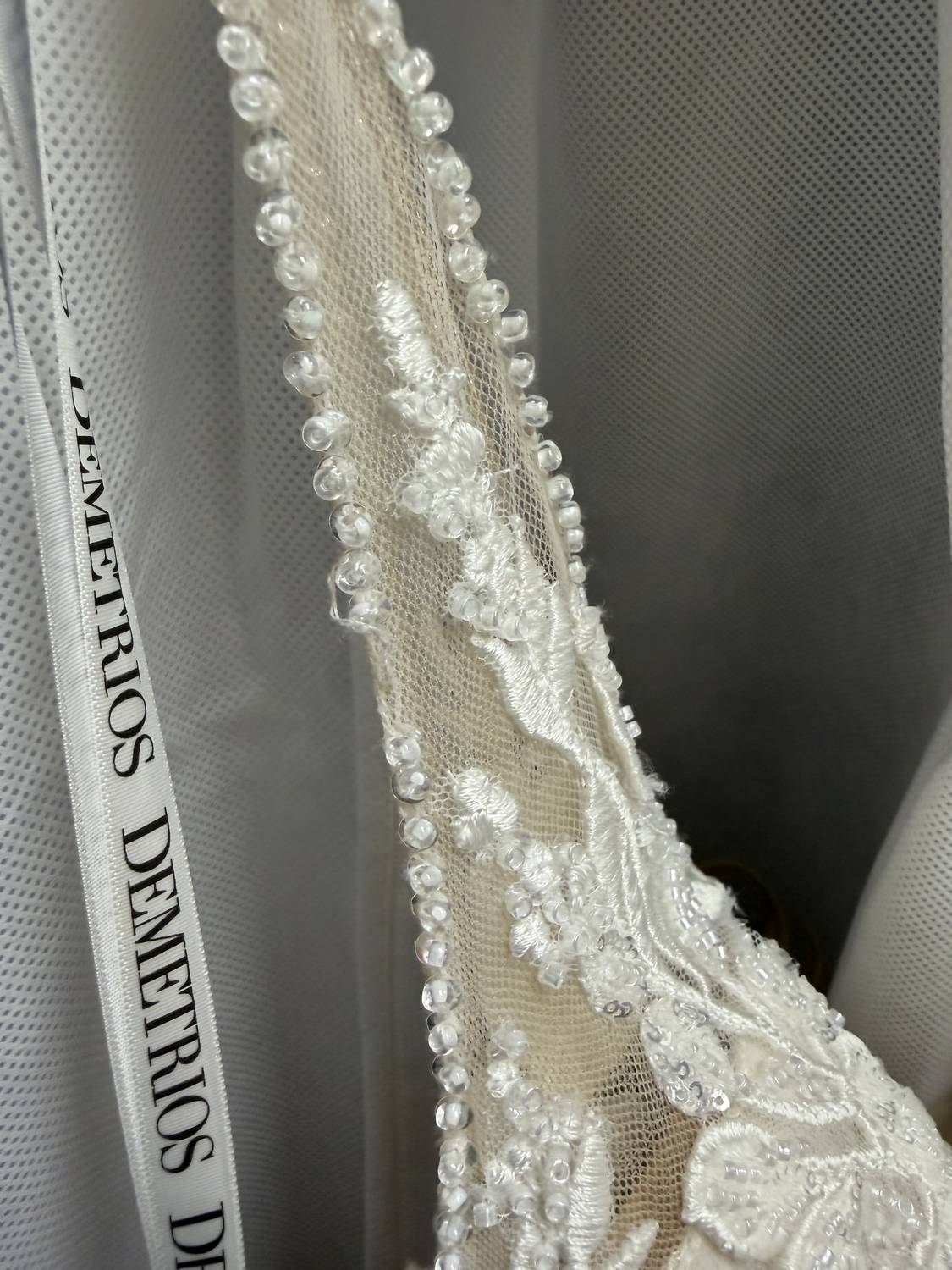 Beaded Lace Flared Wedding Gown