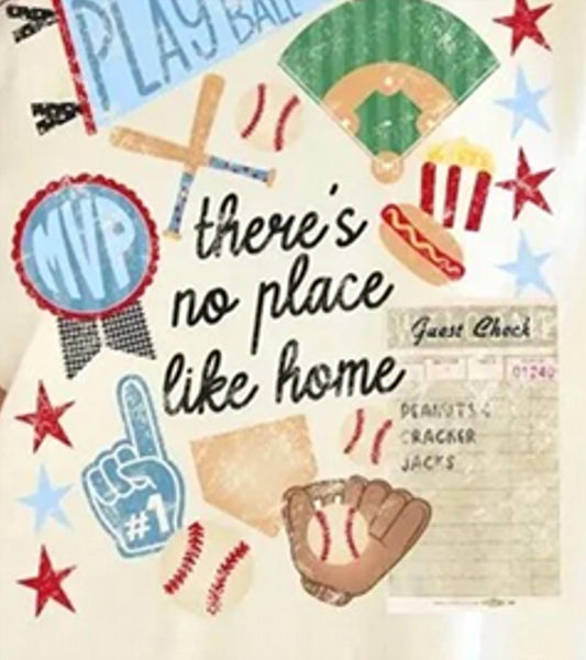 No Place Like Home Baseball Collage Tee