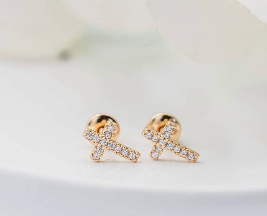 Girl's Cross Earrings