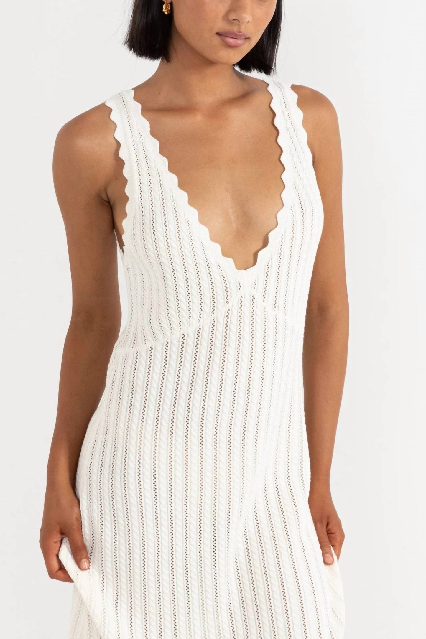 Scallop Knit Dress