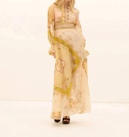 Gigaro Waist Tie Maxi Dress