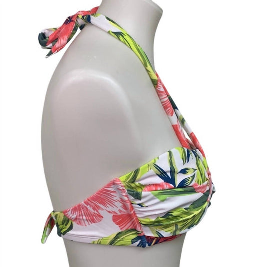 Women's Floral Bandeau Removeable Strap Bikini Top